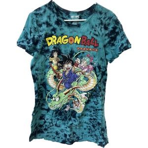 DRAGON BALL Women's Tie Dye Turquoise T-Shirt - Women's Medium